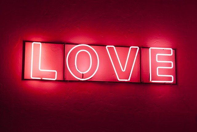 Love Neon Red Quotes