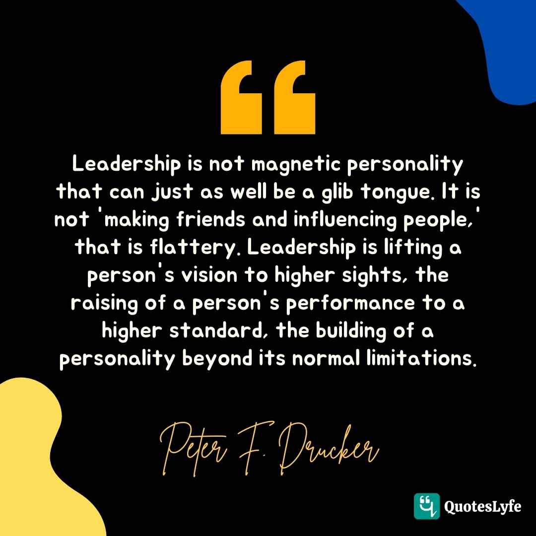 Peter F. Drucker leadership quotes