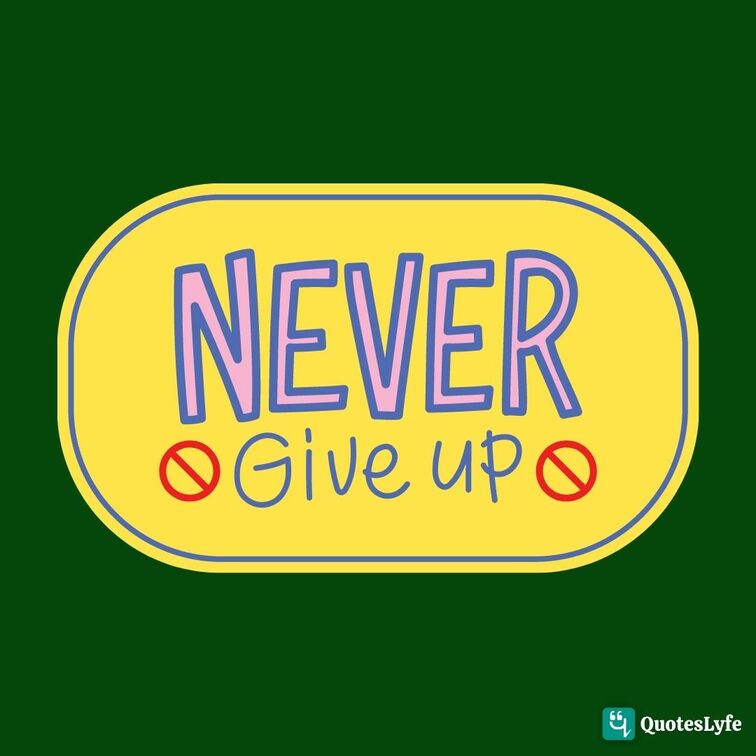 never give up quotes