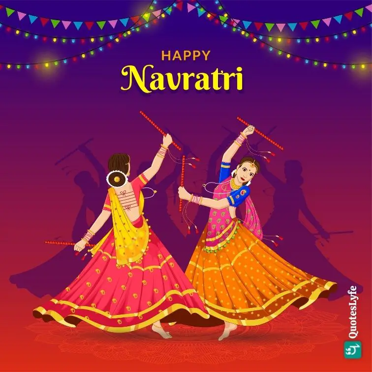 Happy Navratri Images with Dandiya