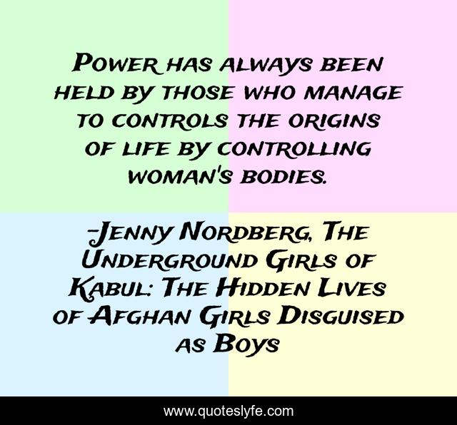 Power has always been held by those who manage to controls the origins of life by controlling woman's bodies.