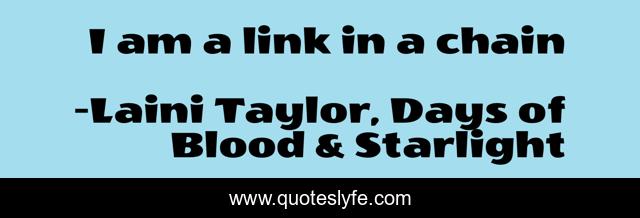 I am a link in a chain