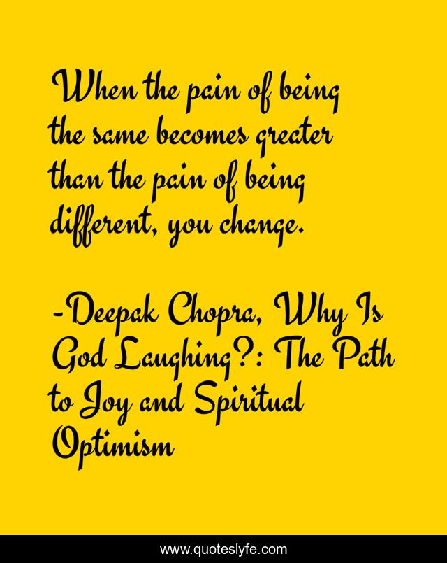 When the pain of being the same becomes greater than the pain of being different, you change.