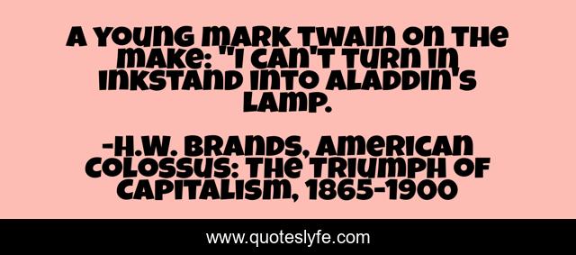 A young mark twain on the make: 