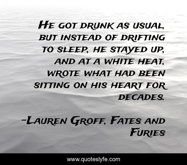 He got drunk as usual, but instead of drifting to sleep, he stayed up, and at a white heat, wrote what had been sitting on his heart for decades.