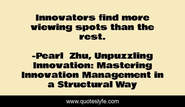 Innovators find more viewing spots than the rest.