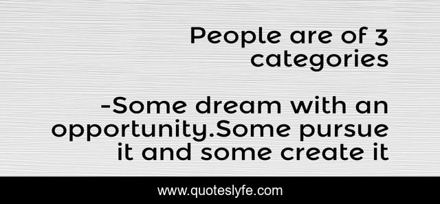 People are of 3 categories