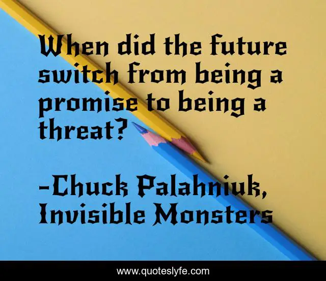 When did the future switch from being a promise to being a threat?