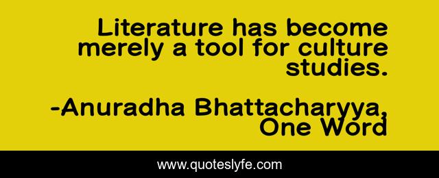Literature has become merely a tool for culture studies.