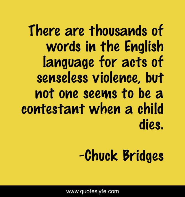 There are thousands of words in the English language for acts of senseless violence, but not one seems to be a contestant when a child dies.
