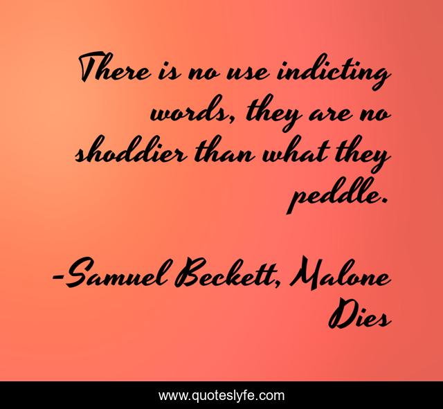 There is no use indicting words, they are no shoddier than what they peddle.