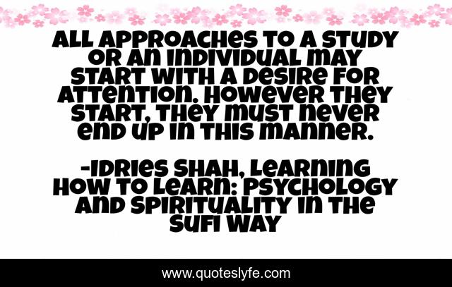 All approaches to a study or an individual may start with a desire for attention. However they start, they must never end up in this manner.