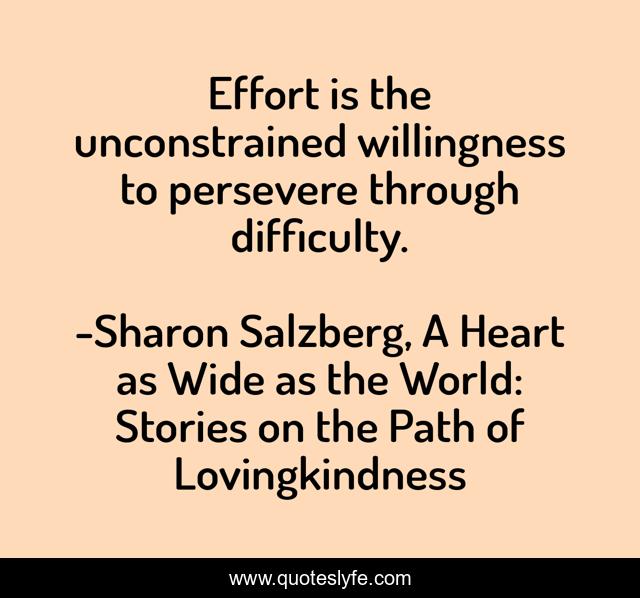 Effort is the unconstrained willingness to persevere through difficulty.