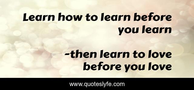Learn how to learn before you learn