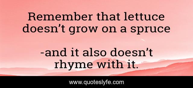 Remember that lettuce doesn’t grow on a spruce