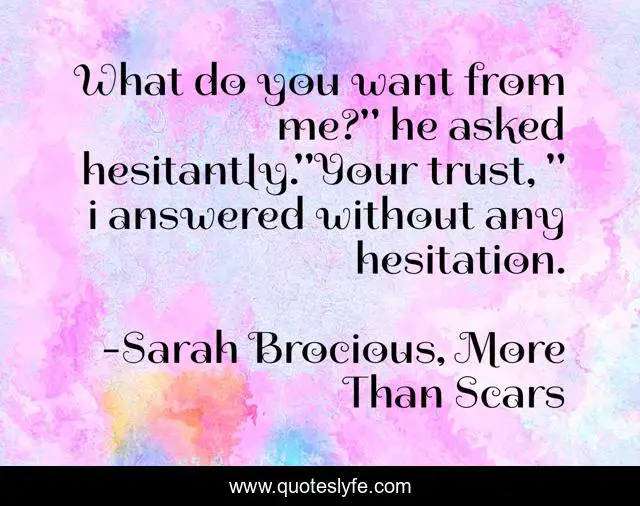 What do you want from me?