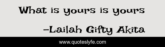 What is yours is yours