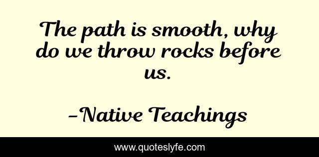 The path is smooth, why do we throw rocks before us.