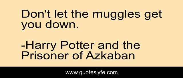 Don't let the muggles get you down.