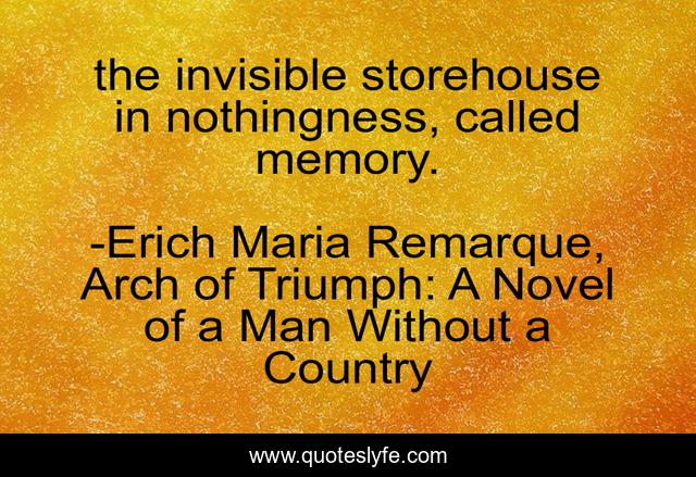 the invisible storehouse in nothingness, called memory.