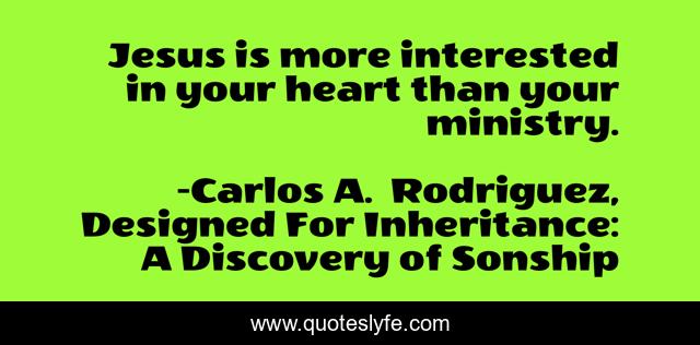 Jesus is more interested in your heart than your ministry.