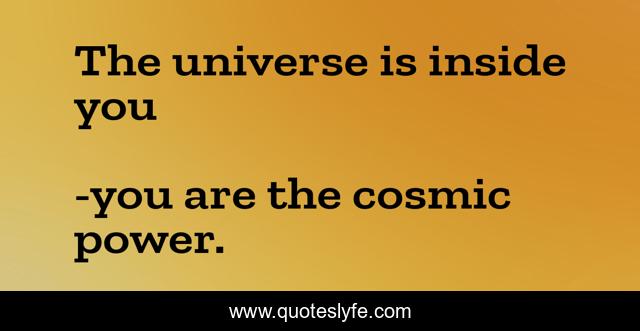 The universe is inside you