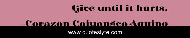 Give until it hurts.
