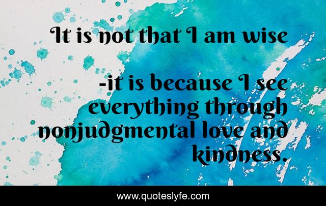 It is not that I am wise