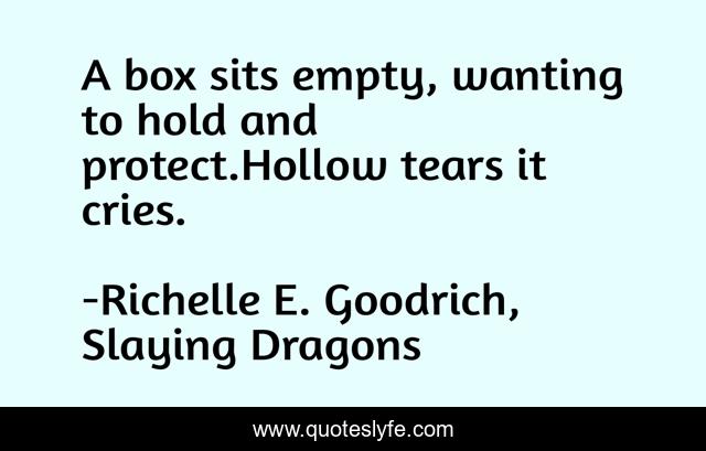 A box sits empty, wanting to hold and protect.Hollow tears it cries.