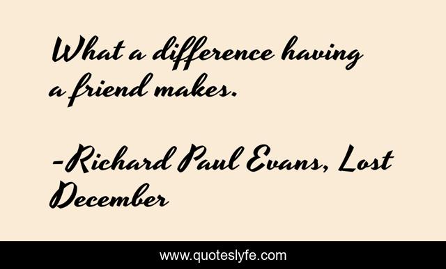 What a difference having a friend makes.