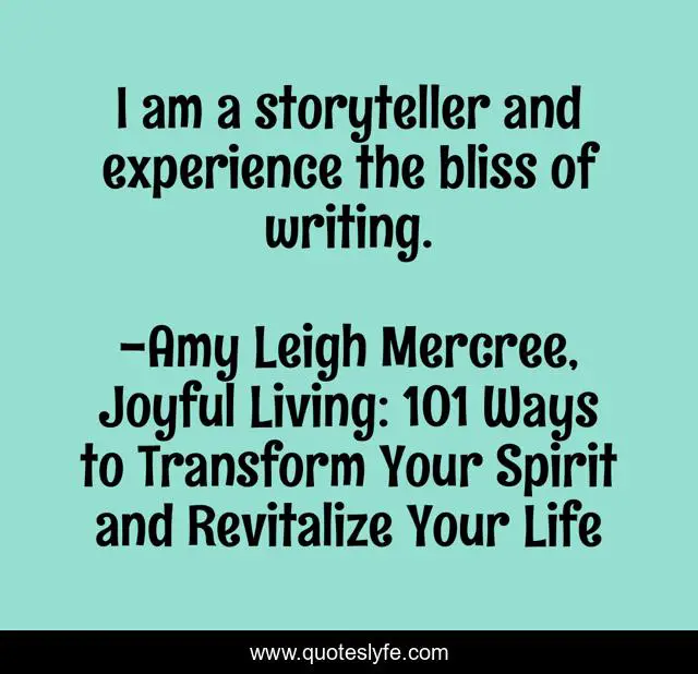 I am a storyteller and experience the bliss of writing.