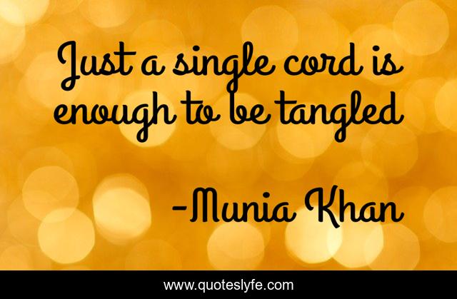 Just a single cord is enough to be tangled