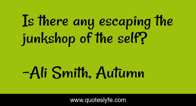 Is there any escaping the junkshop of the self?