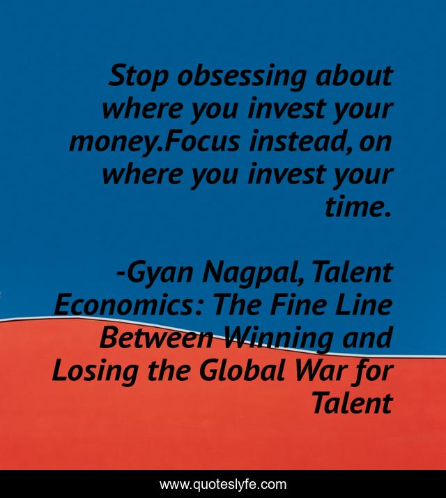 Stop obsessing about where you invest your money.Focus instead, on where you invest your time.