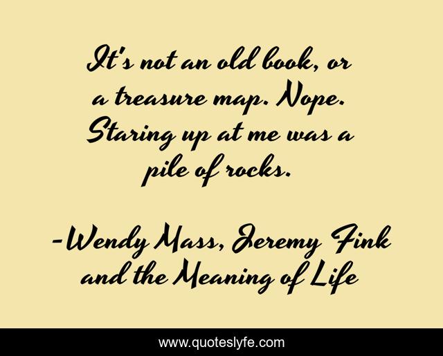 It's not an old book, or a treasure map. Nope. Staring up at me was a pile of rocks.