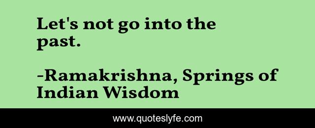 Let's not go into the past.