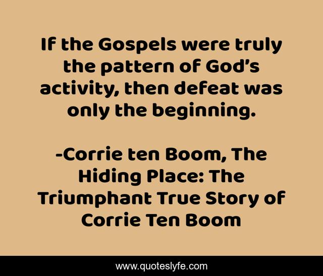 If the Gospels were truly the pattern of God’s activity, then defeat was only the beginning.