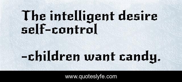 The intelligent desire self-control