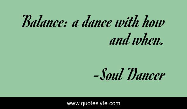 Balance: a dance with how and when.