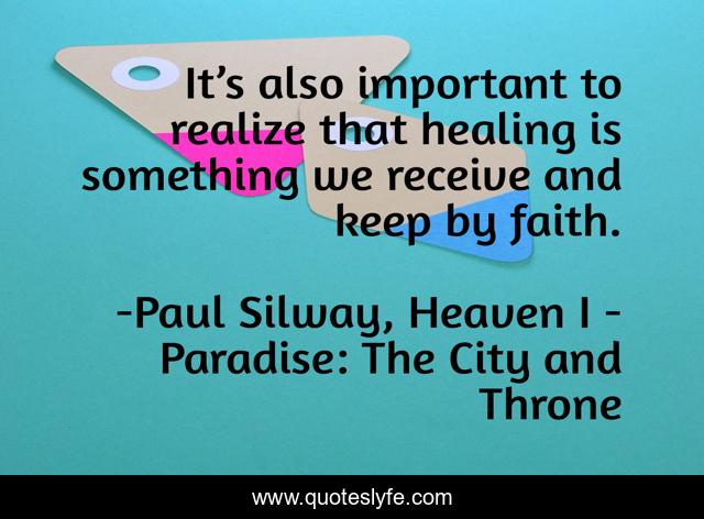 It’s also important to realize that healing is something we receive and keep by faith.