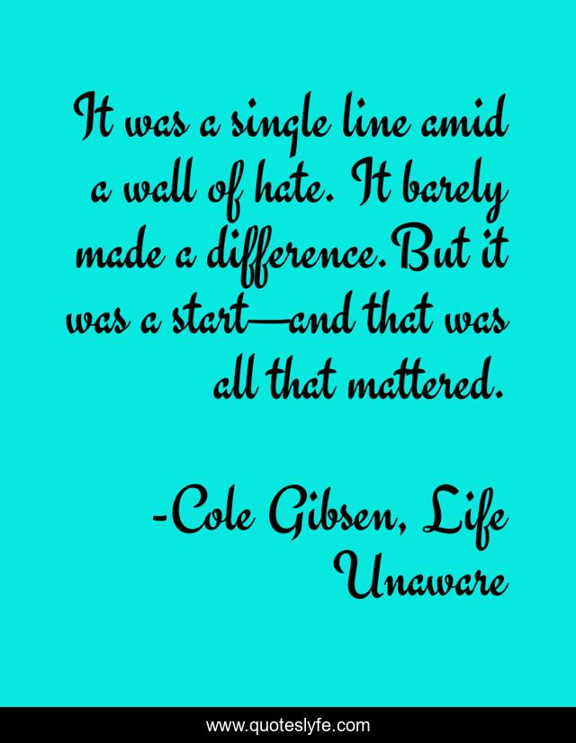 It was a single line amid a wall of hate. It barely made a difference.But it was a start—and that was all that mattered.