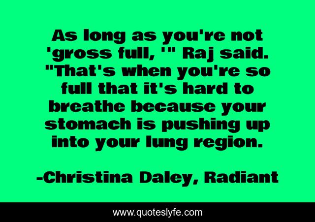 As long as you're not 'gross full, '