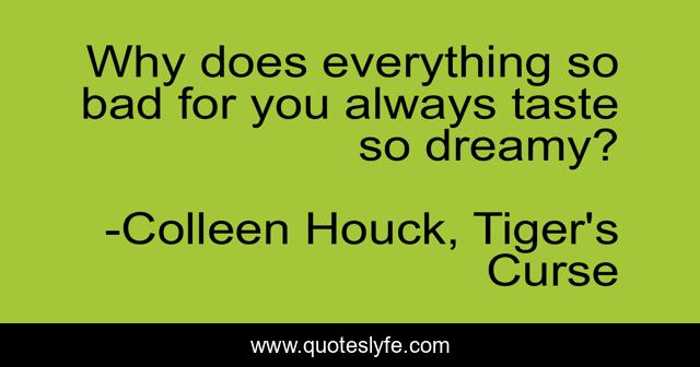 Why does everything so bad for you always taste so dreamy?