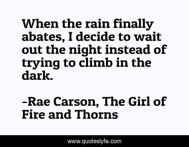 When the rain finally abates, I decide to wait out the night instead of trying to climb in the dark.