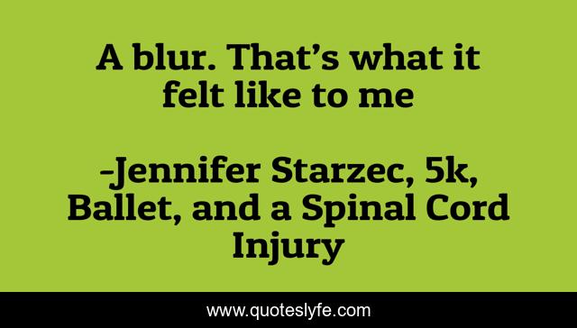 A blur. That’s what it felt like to me