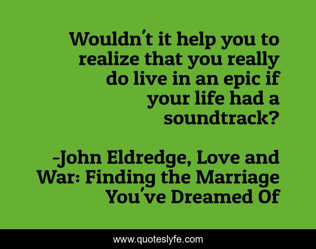Wouldn't it help you to realize that you really do live in an epic if your life had a soundtrack?
