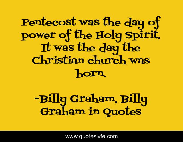 Pentecost was the day of power of the Holy Spirit. It was the day the Christian church was born.