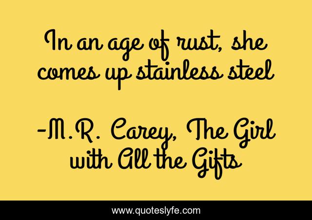 In an age of rust, she comes up stainless steel