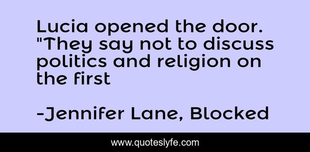 Lucia opened the door. 