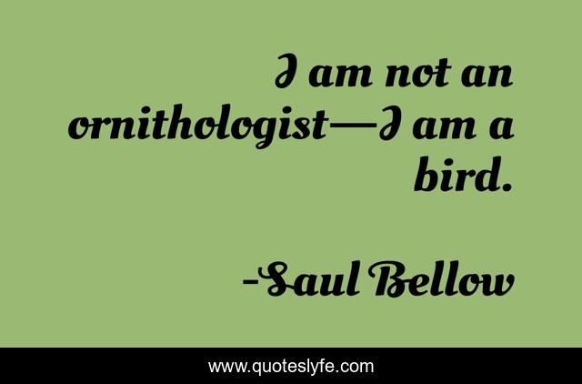 I am not an ornithologist—I am a bird.